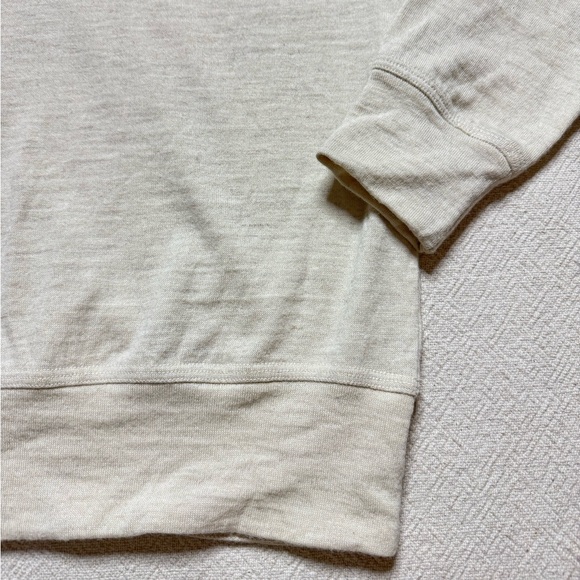 Wool Renown Men’s Llama Ivory Cream Mock Neck 1/4 Zip Up Sweater M - Picture 3 of 6